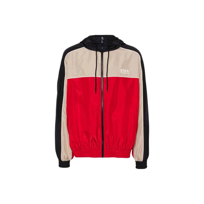 Golden Goose Colourblock Zipped Drawstring Hoodie-0