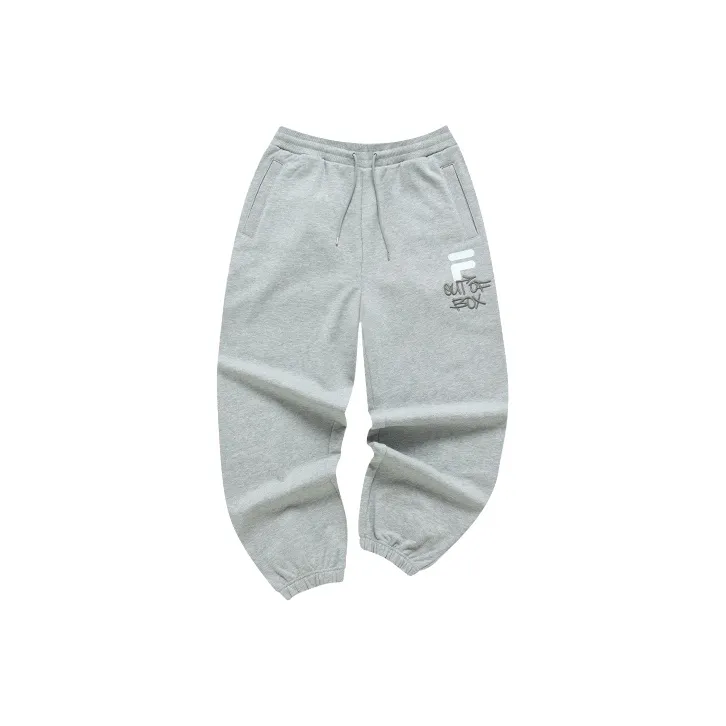FILA FUSION TOKYO STUDIO Knitted Sports Pants Men's Cream White Heather Gray-0