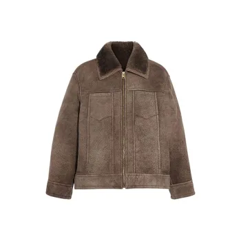 COACH Leather Jacket Men's Brown