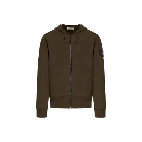 STONE ISLAND Compass Patch Zip Up Hoodie