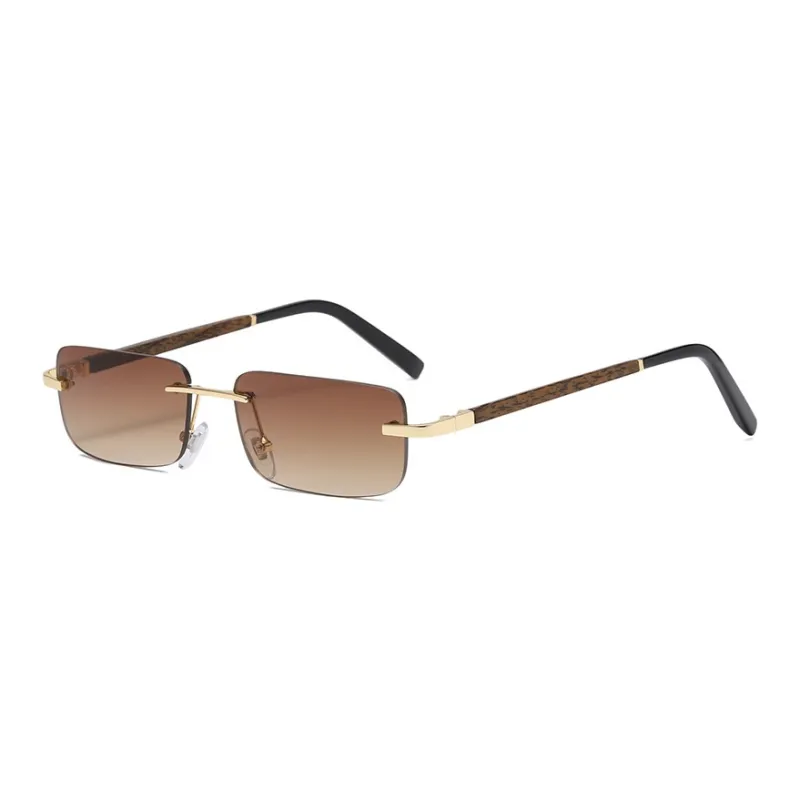 YUZHAOLIN Plastic Metal Rectangular Sunglasses Unisex-4