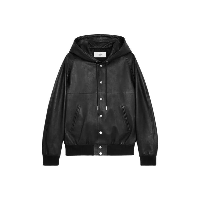 CELINE SS24 Leather Jacket Men's Black-0