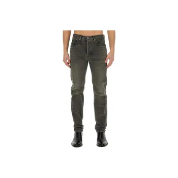 TOM FORD Logo Patch Straight Leg Jeans