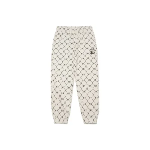 MLB Old Flower Knitted Sweatpants Unisex Beige