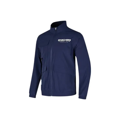 Skechers Basic Sports Series Jackets Coats Men's Marine Preppy