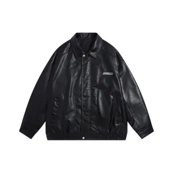 GOOSELIAR Leather Jacket Coat Motorcycle Jacket Unisex