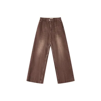 OPICLOTH Jeans Unisex Red Brown