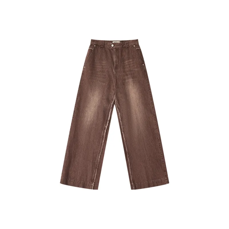 OPICLOTH Jeans Unisex Red Brown-0