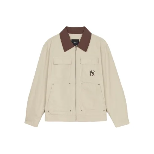 MLB New York Yankees Jacket Unisex Linen Sandy Brown