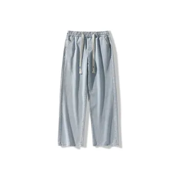 UF9193 Pants Loose Fit Straight Fit Vintage Washable Elastic Men's