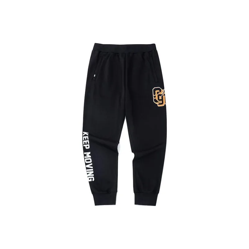 ANTA Life Collection Knitted Sweatpants Men Black-0