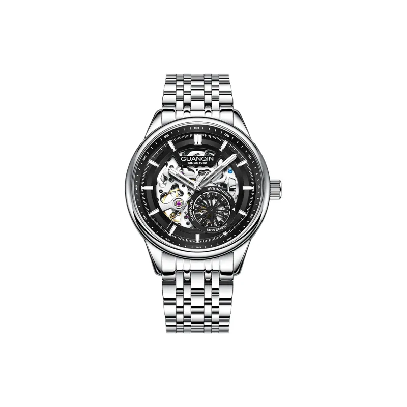 GUANQIN Spacetime Shuttle Automatic Mechanical Movement Stainless Steel Watchband Watch Men's Watches Blue Dial-15