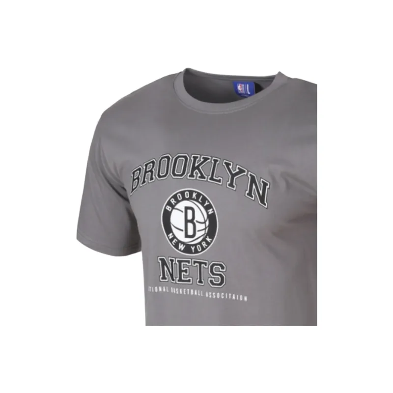 NBA Brooklyn Nets T Shirt Unisex Gray-3