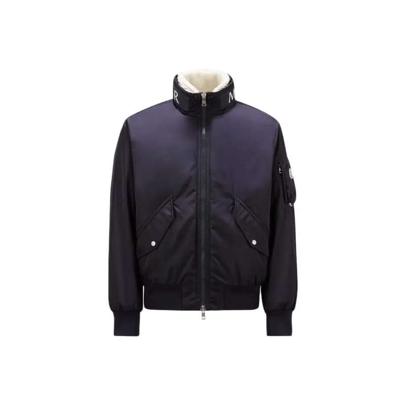 Moncler High Shine Zip Up Padded Jacket-0
