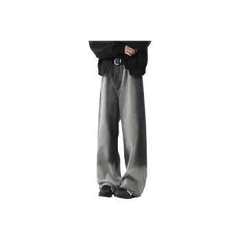 Yiwen Jeans Unisex Gradient Vintage Black