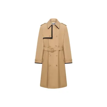 MOSCHINO Trench Coats Men Khaki
