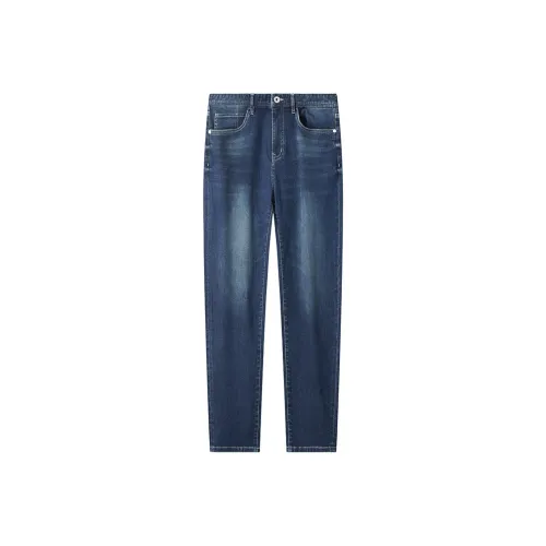 Jiumuwang Men's Pants Expert Jeans Men's Dark Gray Blue