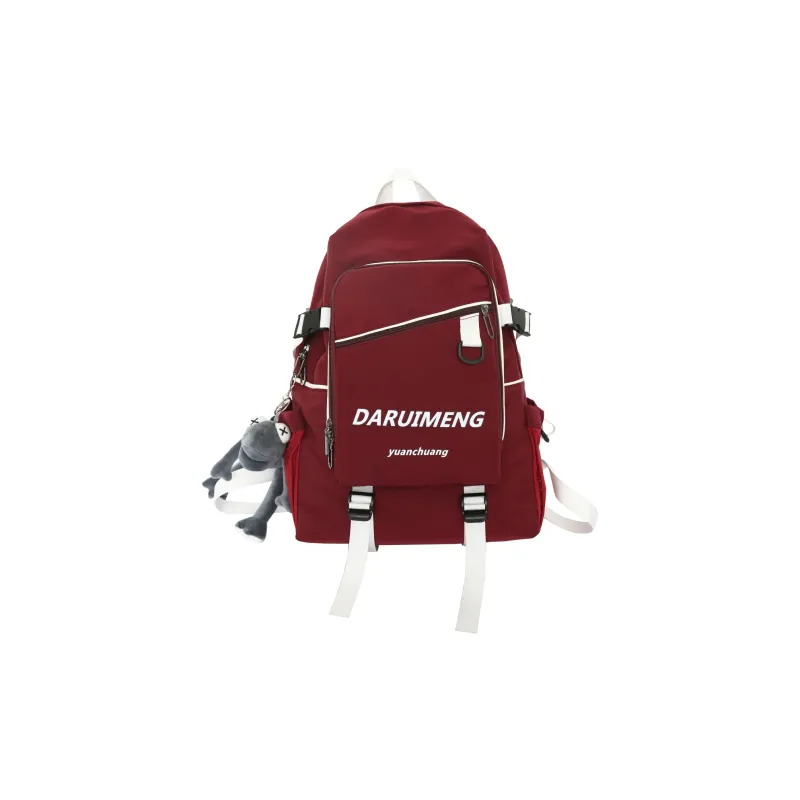 URBAN FOREST Nylon Backpack Unisex Blue/Red/Black/White-5