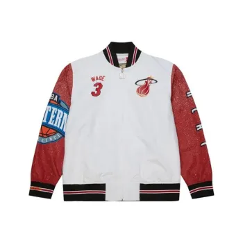 Mitchell & Ness Miami Heat Dwyane Wade Jackets Coats Men's White