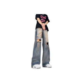 HELEH Jeans Unisex Vintage Blue