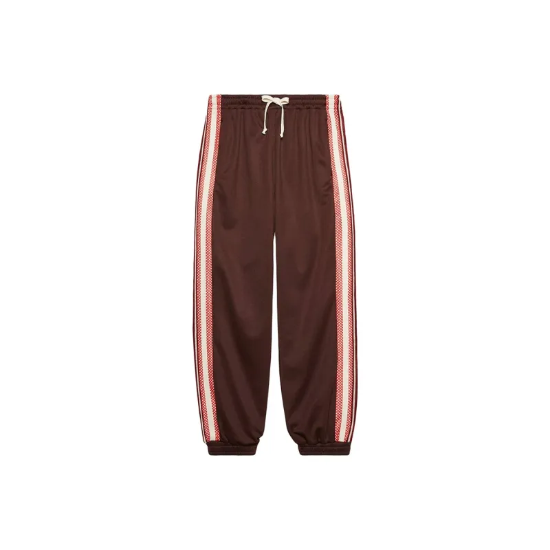 GUCCI Knitted Sports Pants Men's Brown-0