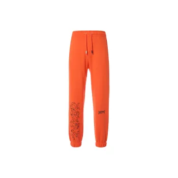 LiNing Knitted Sports Pants Men's Neon Flame Orange