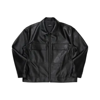 MARKM NOUVELLE GENERATION Leather Jacket Unisex Black