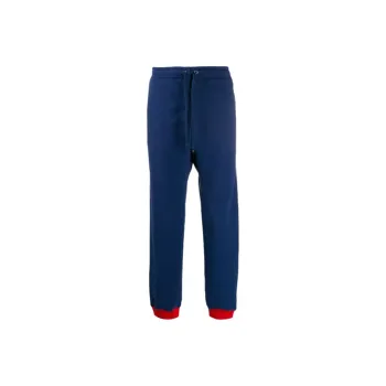 GUCCI Knitted Sports Pants Men's Blue