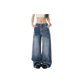 NEVER RULE Jeans Unisex Blue