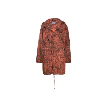 DIESEL Parka Coats Men Red