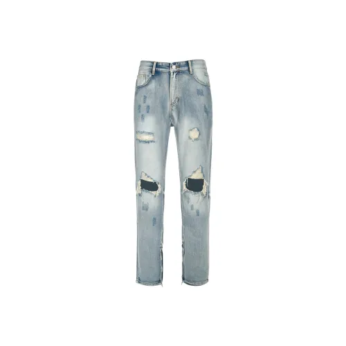 YearnObtainRainbow Jeans Unisex Light Blue