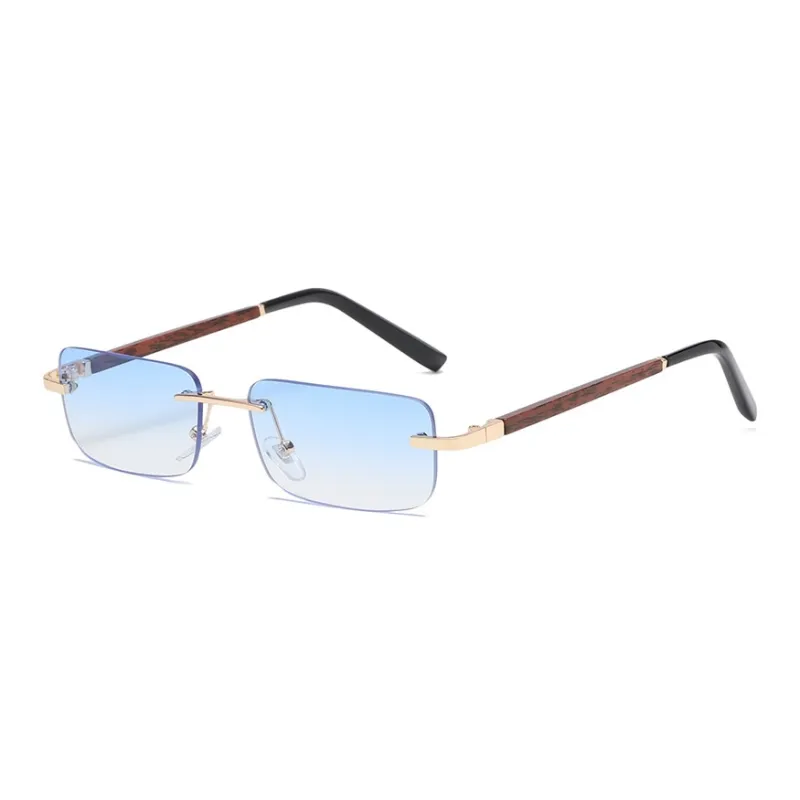 YUZHAOLIN Plastic Metal Rectangular Sunglasses Unisex-3