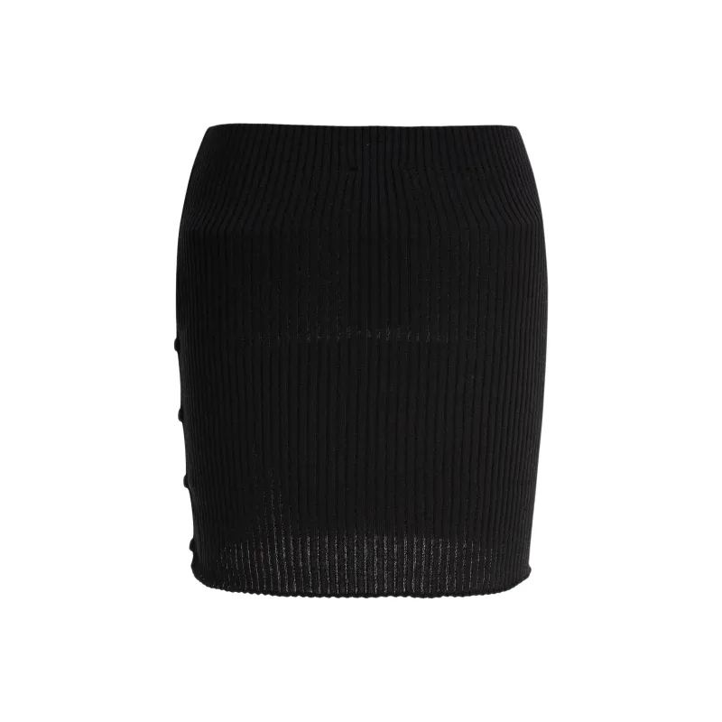 COURREGES Ribbed Mini Skirt-1