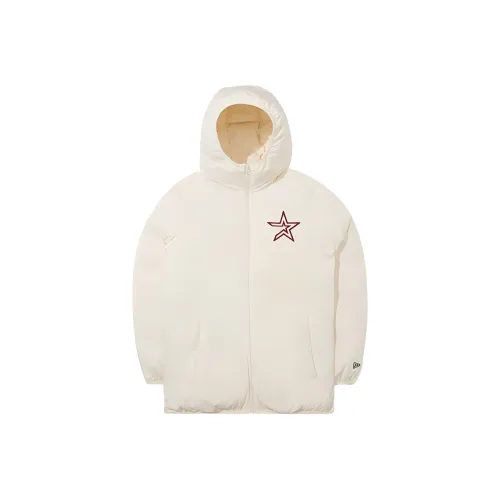 New Era Down Jacket Unisex Ivory White