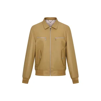 RARE Leather Jacket Men's Ginger Yellow