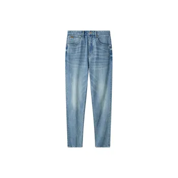 Jiumuwang Men's Pants Expert Denim Jeans Slim Version Men's Ocean Blue