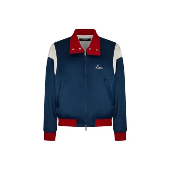 DSQUARED 2 Logo Embroidered High Neck Jacket