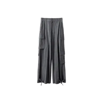 HUANXIANGZHE Casual Pants Unisex Gray