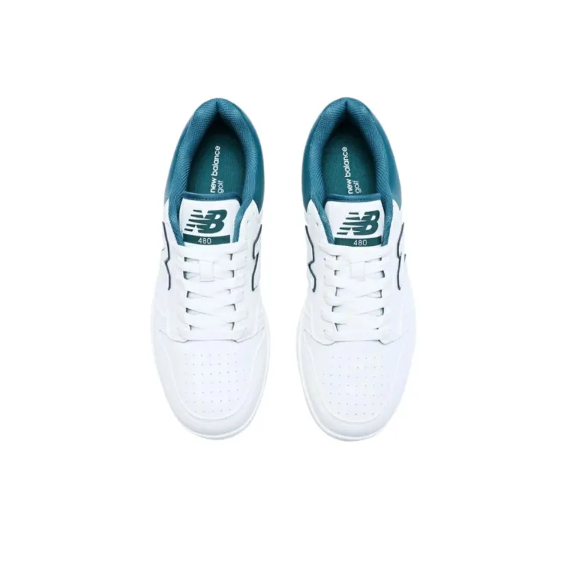 New Balance NB 480 Anti Slip Wear Resistant Low Top Golf Shoes Unisex White-3