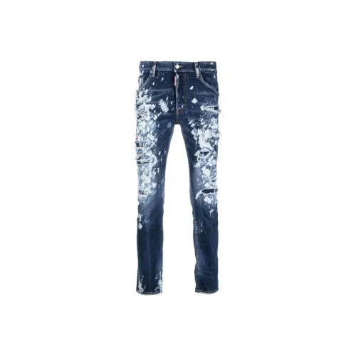DSQUARED 2 Paint Splatter Effect Distressed Jeans