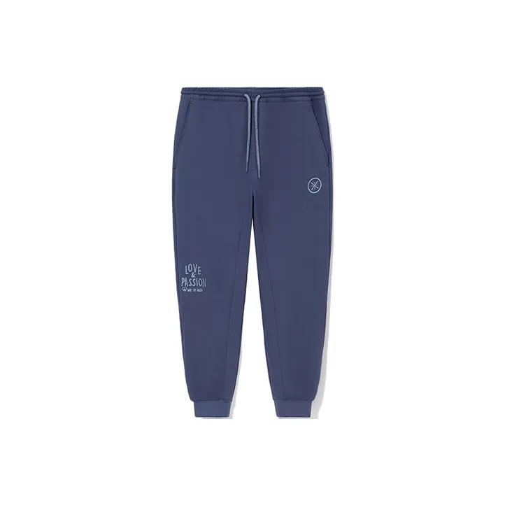 LiNing Knitted Sports Pants Men's Medium Indigo-0