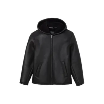 Sandro Leather Jacket Men's Black
