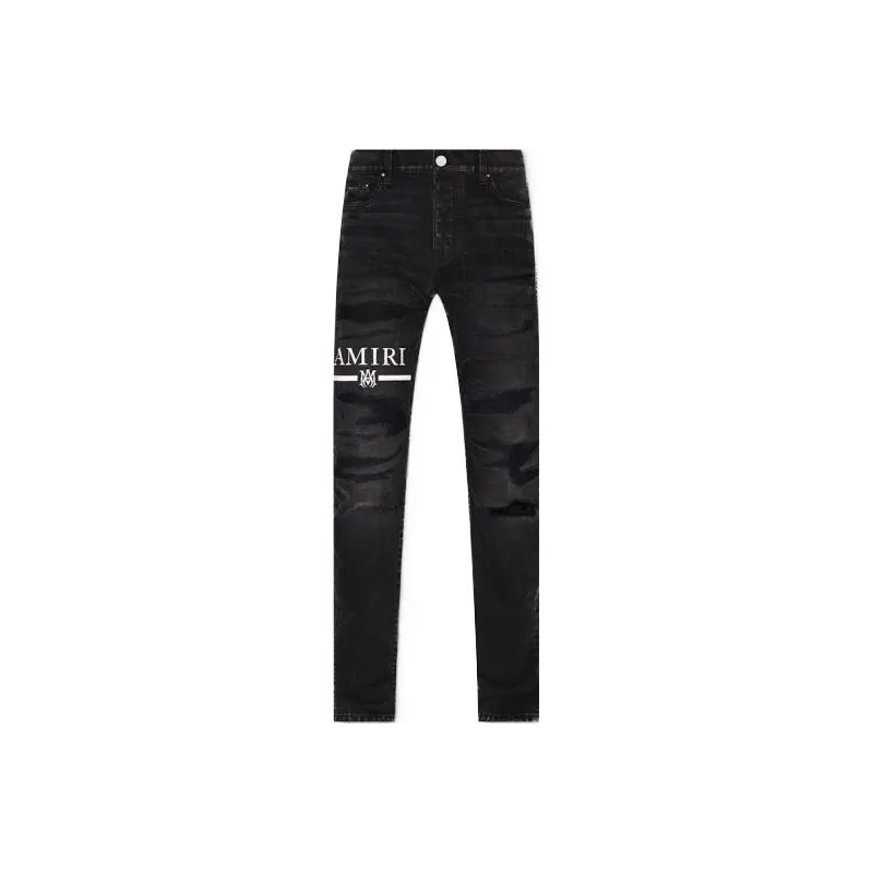 AMIRI Ma Bar Logo Straight Jean-0