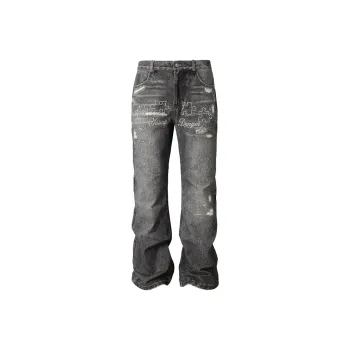 YADcrew Jeans Unisex Black