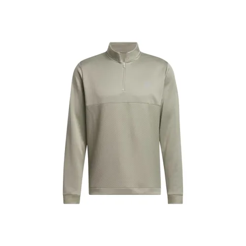 Adidas Ultimate365 Textured Quarter-Zip Top Jackets Coats Men's Pebble Gray