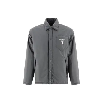 PRADA Puffer Jackets Men Gray
