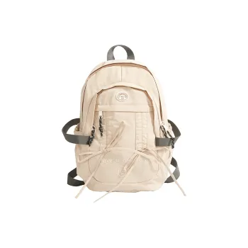 GOBLIN SHARKS 1759 Nylon Fabric Backpack Women's Khaki/Black/Blue