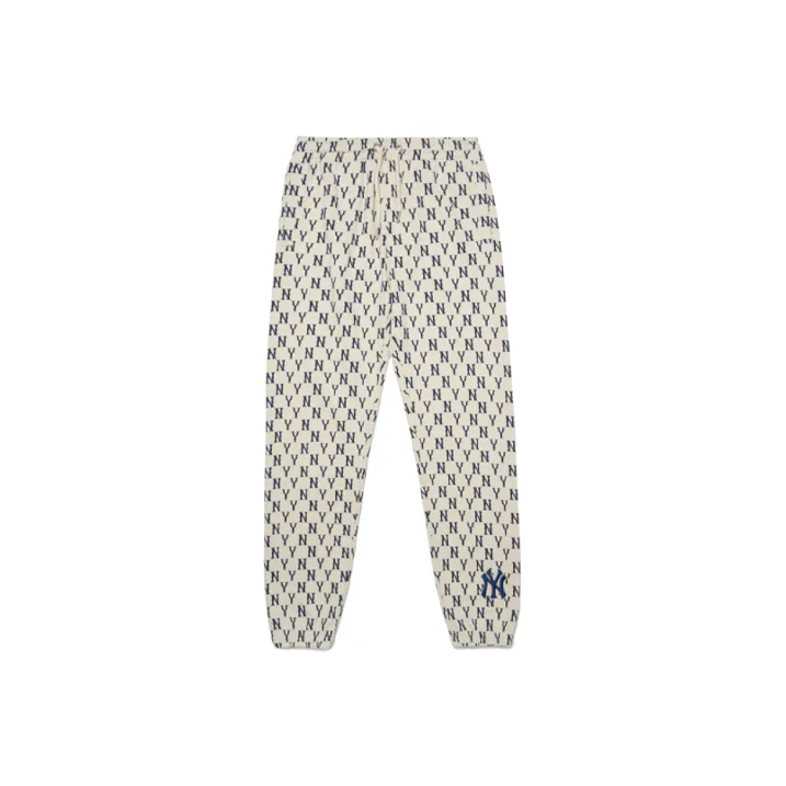 MLB MLB Monogram MLB Basic Logo Knitted Sports Pants Unisex Cream-0