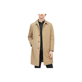UNIQLO Trench Coats Men Dark Beige