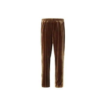 GALLIANO LANDOR Straight Casual Pants Unisex Gold Coffee